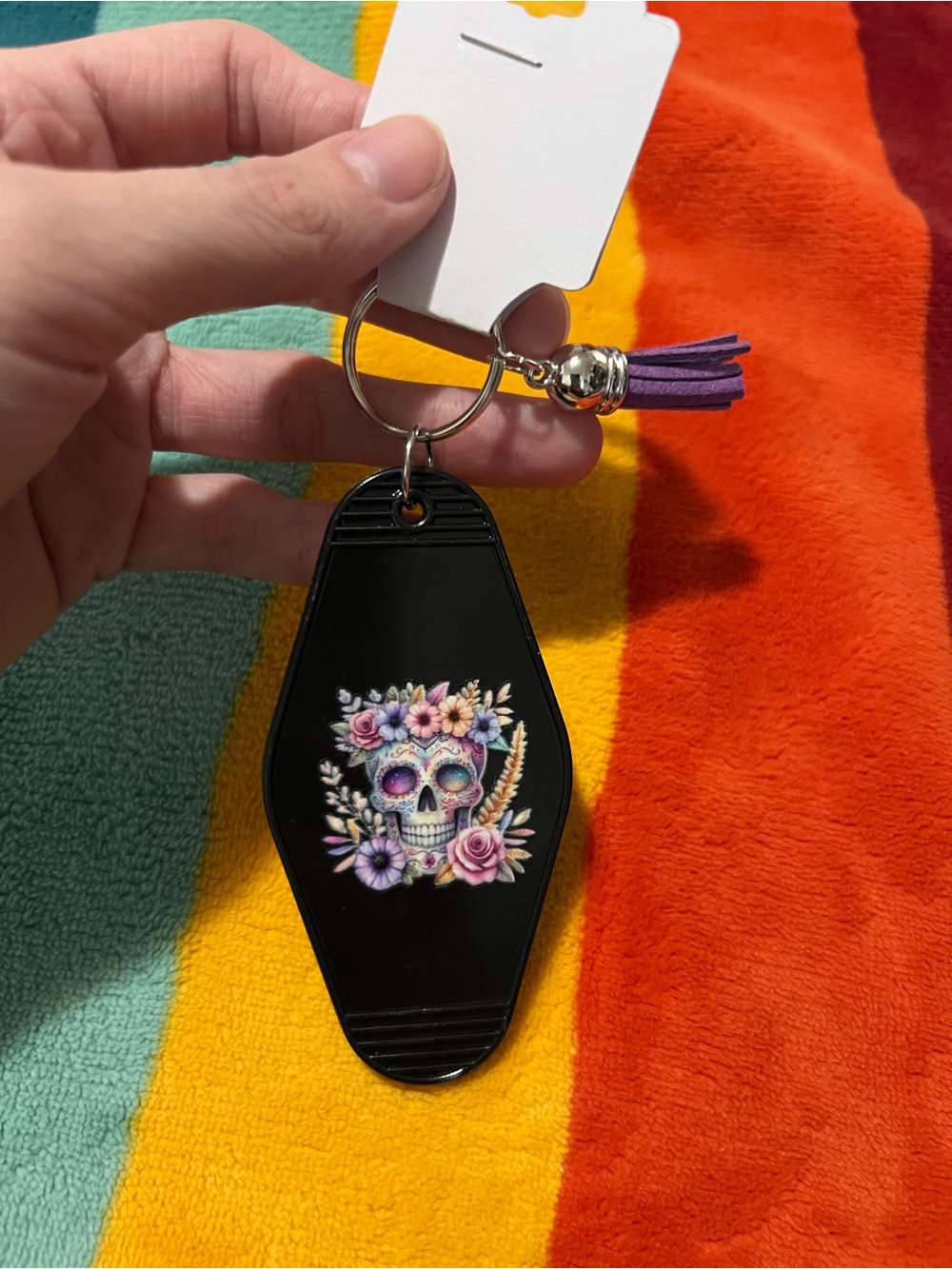 Floral Skull Keychain 🌺